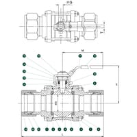 Inline Industries Instrumentation Ball Valve, 302C
